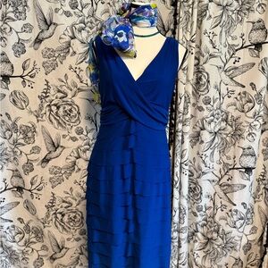 American Living Royal Blue Layered Midi Dress